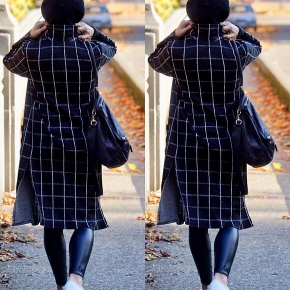MICHAEL STAR Plaid Coating Long Sleeve - Picture 4 of 9
